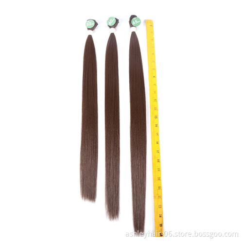 Natural Kanekalon Fiber Lily Brazilian Texture Straight Yaki Hair Wig
